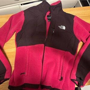 The Retro North Face Women's Fuchsia and Plum Fleece